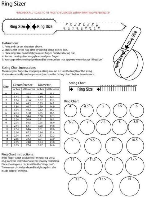 balfour ring sizer printable